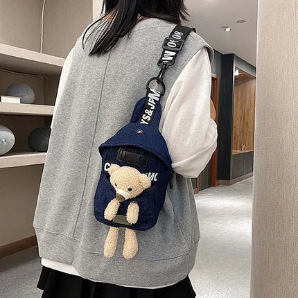 Teddy Mini Crossbody Bag – Cute & Practical Plush Small Shoulder Bag