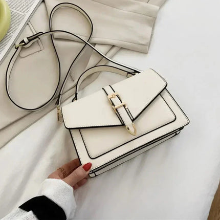 Elegant PU Leather Crossbody Bag with Buckle Closure – Chic Shoulder Bag for Women