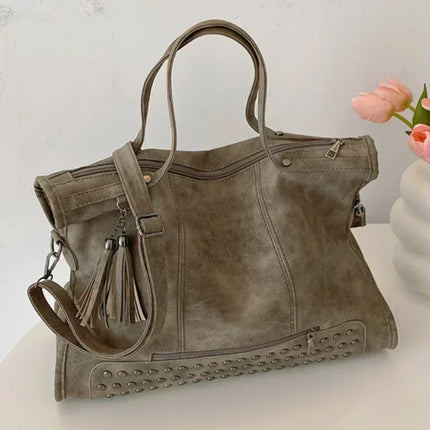 Women’s Large Faux Leather Tote Bag | Spacious Shoulder / Handbag for Work & Daily Use