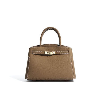 Elegant Vegan Handbag with Gold Lock – Luxury Chic Evening & Work Tote