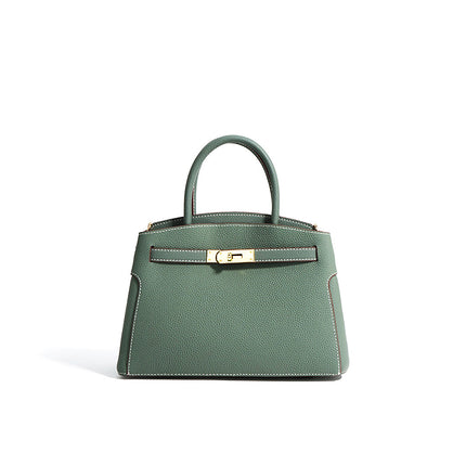 Elegant Vegan Handbag with Gold Lock – Luxury Chic Evening & Work Tote