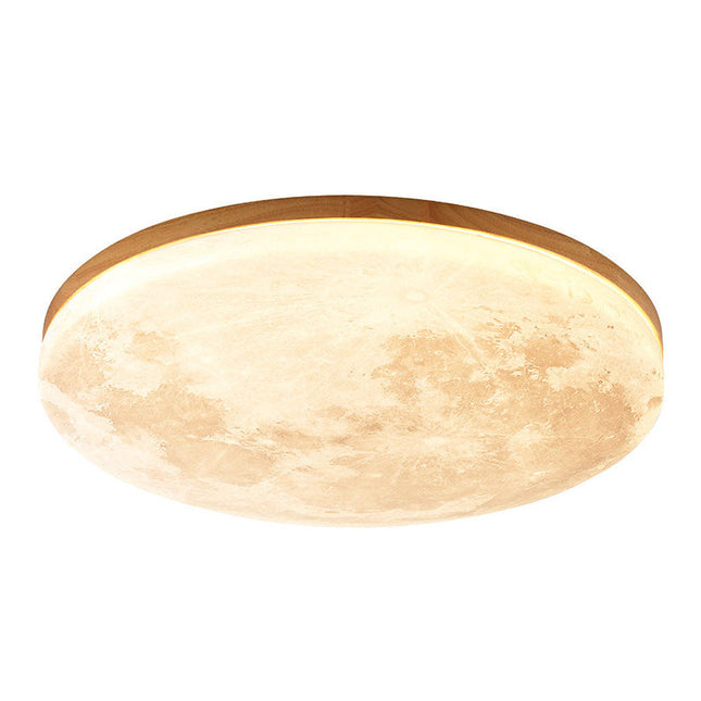 Modern Moon-Inspired Flush Mount Ceiling Light – LED, Dimmable, Minimalist Design for Bedroom & Living Room