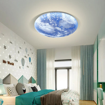 Modern Moon-Inspired Flush Mount Ceiling Light – LED, Dimmable, Minimalist Design for Bedroom & Living Room