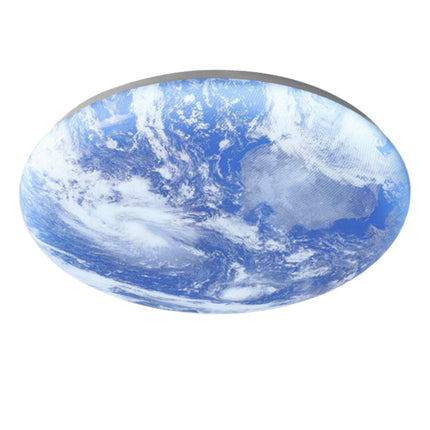 Modern Moon-Inspired Flush Mount Ceiling Light – LED, Dimmable, Minimalist Design for Bedroom & Living Room