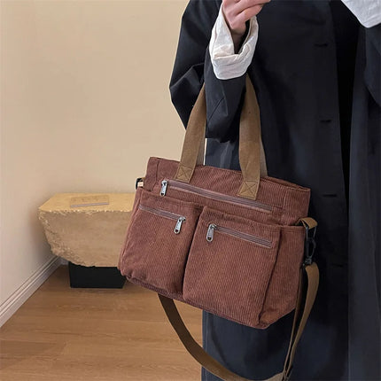 Vintage Canvas Shoulder Bag for Men & Women – Spacious, Durable & Practical Crossbody Messenger Bag