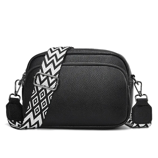 Trendy Women's Crossbody Bag with Wide Strap & Mini Pouch – Stylish & Practical for Daily Use