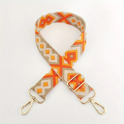 Adjustable Aztec Print Bag Strap – Stylish & Comfortable Shoulder Strap for Crossbody, Hand, and Shoulder Bags