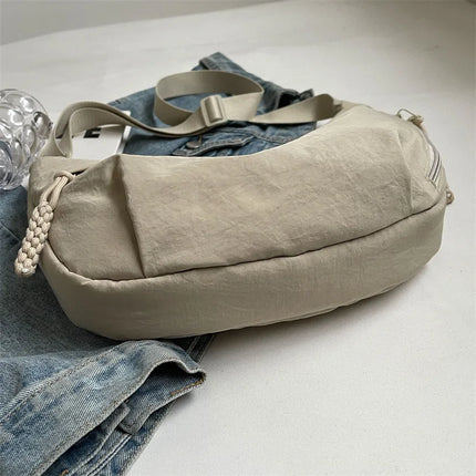Beige Hobo Crossbody Bag – Spacious, Stylish & Comfortable Everyday Tote