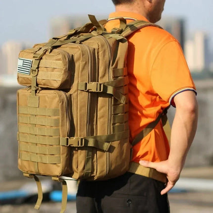 45L Tactical Backpack – Durable, Water-Resistant, MOLLE-Compatible, Multi-Compartment Design