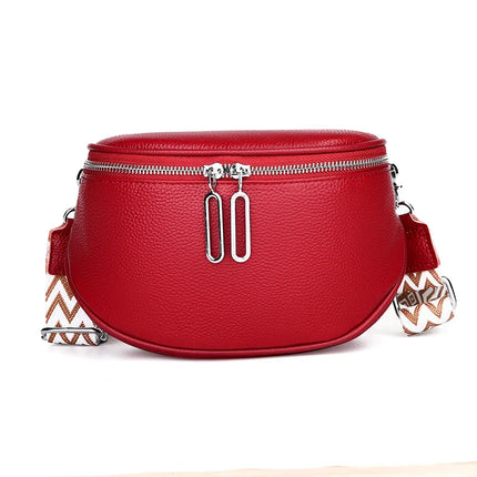 Elegant Crossbody Waist Bag with Wide Strap | Luxury Convertible Hip & Shoulder Bag
