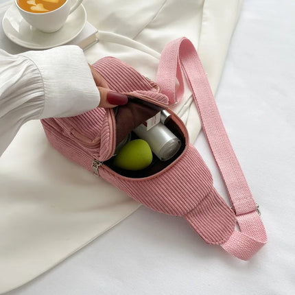 Plush Teddy Crossbody Bag for Women – Soft Fleece Belt Bag with Adjustable Strap – Cozy Winter Accessory