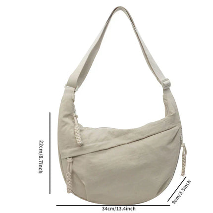 Beige Hobo Crossbody Bag – Spacious, Stylish & Comfortable Everyday Tote