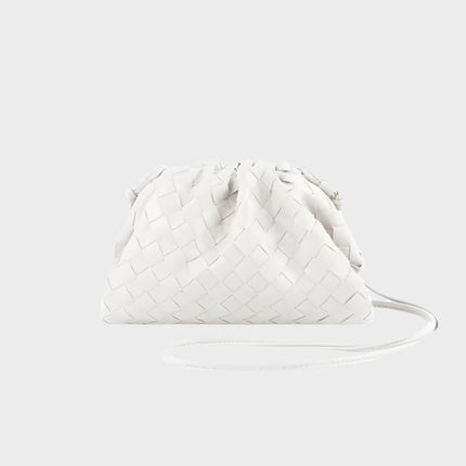 Amelia Mini Vegan Leather Shoulder Bag – Compact Woven Crossbody for Women