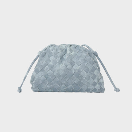 Amelia Mini Vegan Leather Shoulder Bag – Compact Woven Crossbody for Women