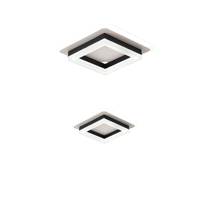 Slim Modern Square LED Ceiling Light 7.9" x 7.9" – Minimalist Flush Mount for Indoor Spaces