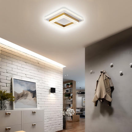 Slim Modern Square LED Ceiling Light 7.9" x 7.9" – Minimalist Flush Mount for Indoor Spaces