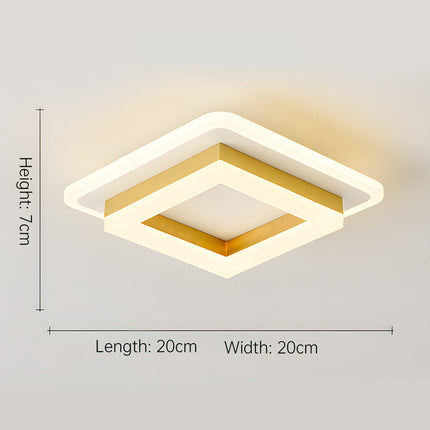 Slim Modern Square LED Ceiling Light 7.9" x 7.9" – Minimalist Flush Mount for Indoor Spaces