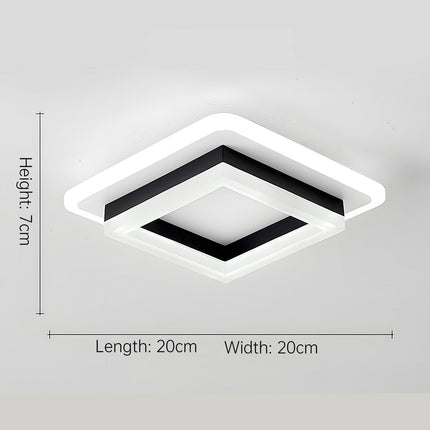 Slim Modern Square LED Ceiling Light 7.9" x 7.9" – Minimalist Flush Mount for Indoor Spaces