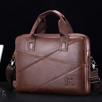 Premium Brown Leather Laptop Bag – Stylish & Durable Briefcase for Men and Women