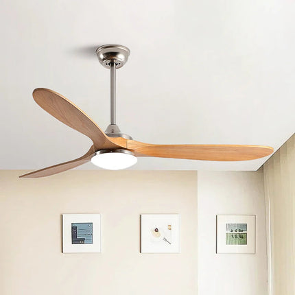 EcoLuxe 52" Wood Ceiling Fan with LED Light & Remote – Modern Flush Mount for Living Room, Bedroom, or Office
