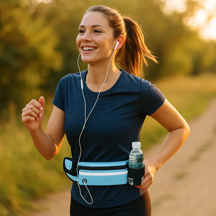 Water-Resistant Reflective Running Waist Pack – Lightweight & Adjustable for Jogging, Hiking, and Cycling