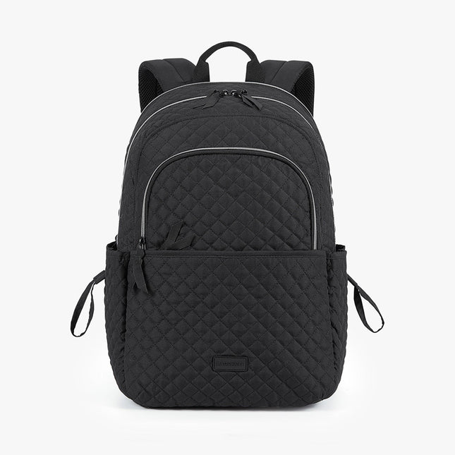 Black Backpack with Laptop Compartment & Side Pockets – Lightweight, Water-Resistant & Stylish for School or Work