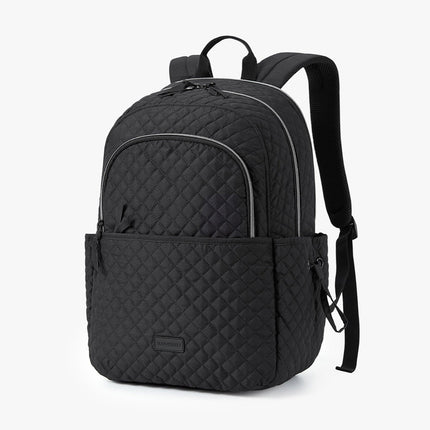 Black Backpack with Laptop Compartment & Side Pockets – Lightweight, Water-Resistant & Stylish for School or Work