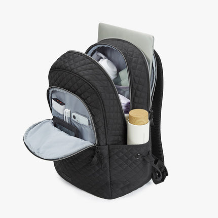 Black Backpack with Laptop Compartment & Side Pockets – Lightweight, Water-Resistant & Stylish for School or Work