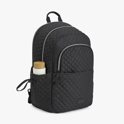 Black Backpack with Laptop Compartment & Side Pockets – Lightweight, Water-Resistant & Stylish for School or Work