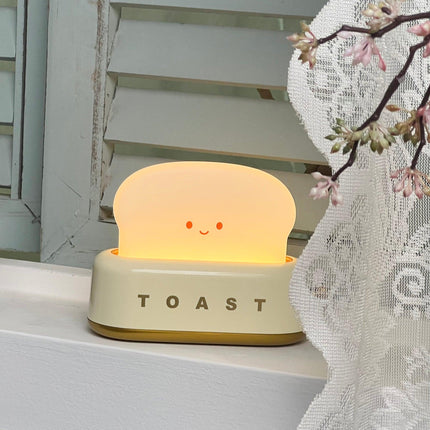 Retro Toaster Table Lamp with LED Light & Rechargeable Battery – Fun Vintage Home Decor Accent