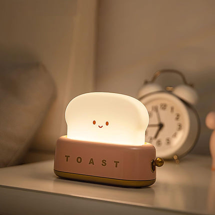 Retro Toaster Table Lamp with LED Light & Rechargeable Battery – Fun Vintage Home Decor Accent