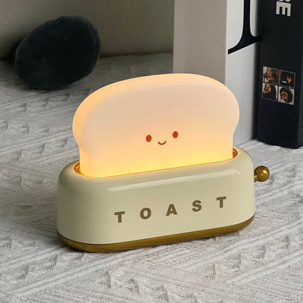Retro Toaster Table Lamp with LED Light & Rechargeable Battery – Fun Vintage Home Decor Accent