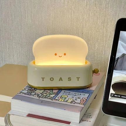 Retro Toaster Table Lamp with LED Light & Rechargeable Battery – Fun Vintage Home Decor Accent