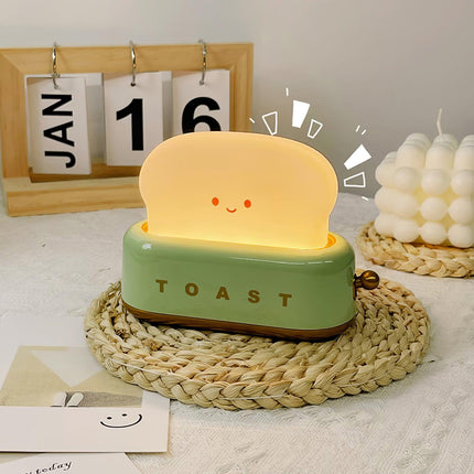Retro Toaster Table Lamp with LED Light & Rechargeable Battery – Fun Vintage Home Decor Accent