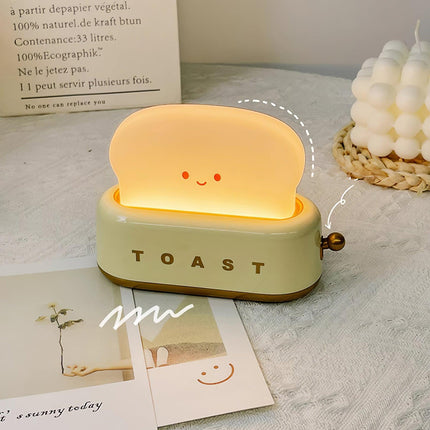 Retro Toaster Table Lamp with LED Light & Rechargeable Battery – Fun Vintage Home Decor Accent