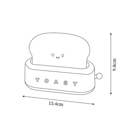 Retro Toaster Table Lamp with LED Light & Rechargeable Battery – Fun Vintage Home Decor Accent