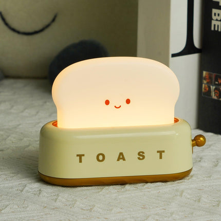 Retro Toaster Table Lamp with LED Light & Rechargeable Battery – Fun Vintage Home Decor Accent