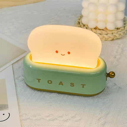 Retro Toaster Table Lamp with LED Light & Rechargeable Battery – Fun Vintage Home Decor Accent