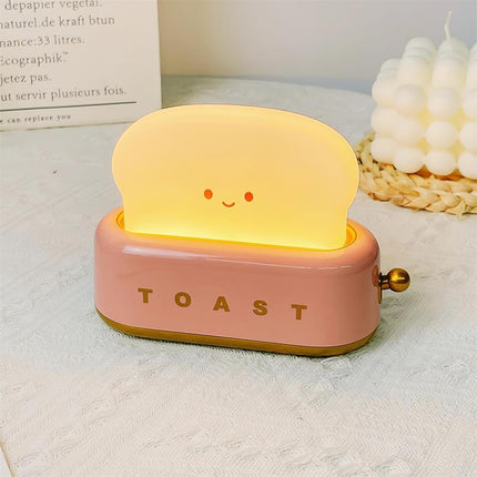 Retro Toaster Table Lamp with LED Light & Rechargeable Battery – Fun Vintage Home Decor Accent
