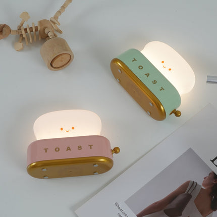 Retro Toaster Table Lamp with LED Light & Rechargeable Battery – Fun Vintage Home Decor Accent