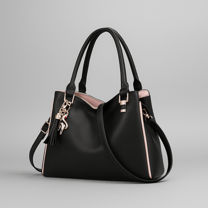 Trendy Black Women’s Handbag – Adjustable Shoulder Strap