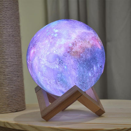 3D Moon Lamp with Adjustable Brightness & Galaxy Color Effects – 3.1″ or 5.9″ Decorative Night Light (Note: 8 cm ≈ 3.1″, 15 cm ≈ 5.9″)