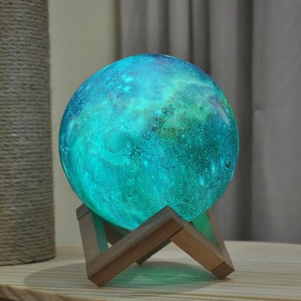 3D Moon Lamp with Adjustable Brightness & Galaxy Color Effects – 3.1″ or 5.9″ Decorative Night Light (Note: 8 cm ≈ 3.1″, 15 cm ≈ 5.9″)