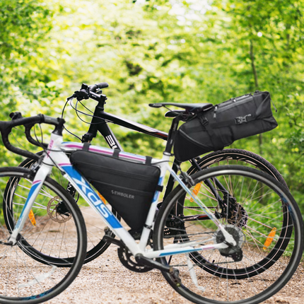 Waterproof Bike Frame Bag – Slim Triangle Pouch with Zipper & Large Storage Space