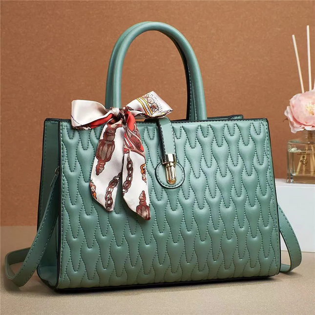 Elegant Handbag with Scarf – Luxury Women’s Purse in Multiple Colors