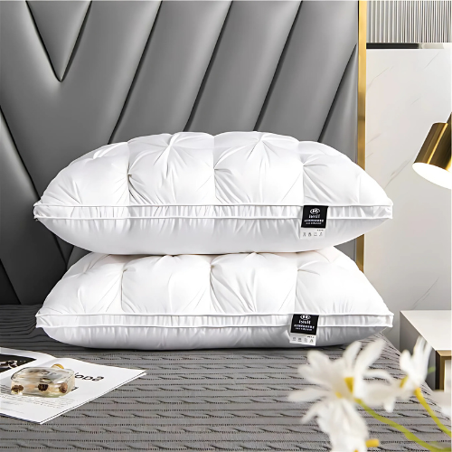 Royalty Goose Down Pillow - Luxury Neck Support, Hypoallergenic & Breathable Sleep Pillow