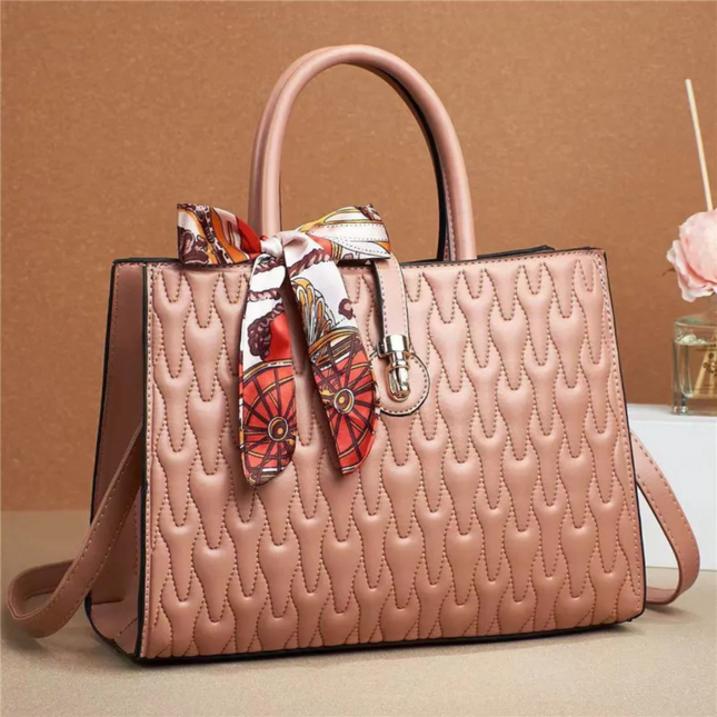 Elegant Handbag with Scarf – Luxury Women’s Purse in Multiple Colors
