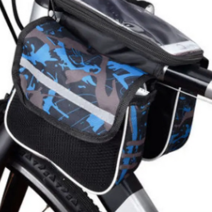 Waterproof Bike Frame Bag with Phone Holder – Dual Storage & Touchscreen Window
