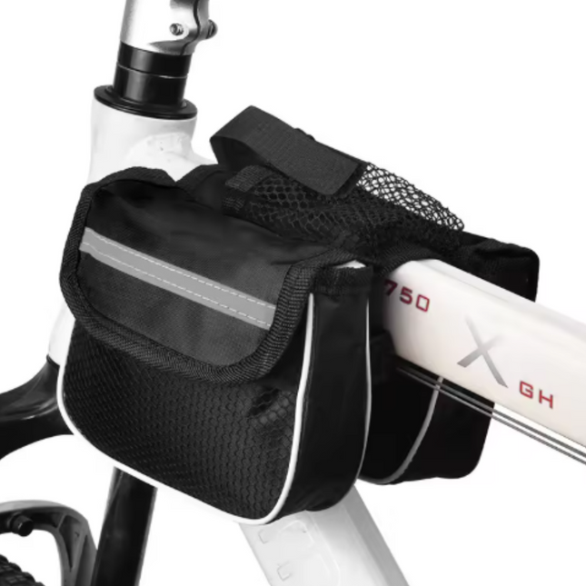 Waterproof Bike Frame Bag with Phone Holder – Dual Storage & Touchscreen Window