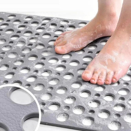 Non-Slip Shower Mat with Drain Holes – Safe, Hygienic & Durable PVC Bath Mat
